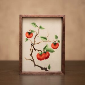 Persimmon pattern #2 (hand-embroidery)