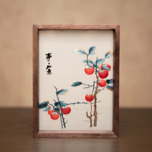 Persimmon pattern #1 (hand-embroidery)