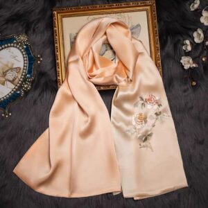 Silk scarf 2# (hand-embroidery)