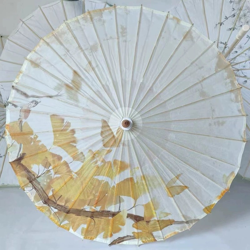 Golden Ginkgo Oiled Paper Umbrella