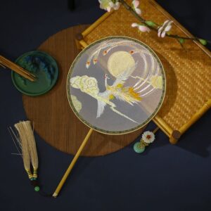Brown bamboo silk embroidery series 1#