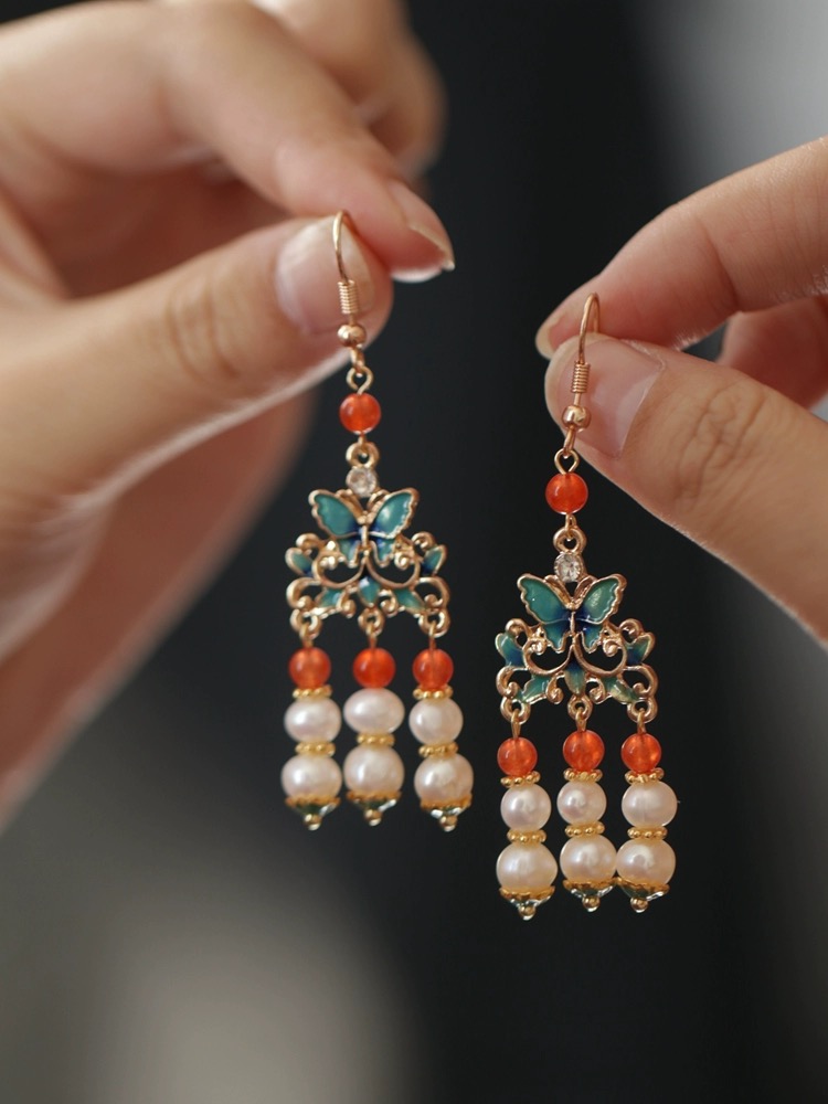 Classical court style Enamel Earrings