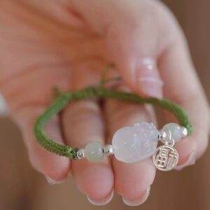 Hetian jade hand-woven bracelet