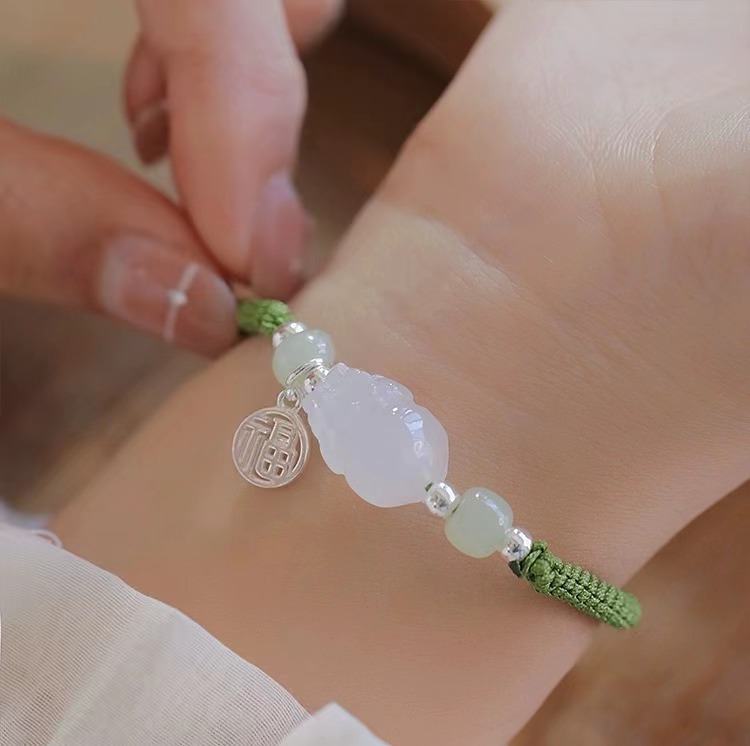 Hetian jade hand-woven bracelet - Image 2