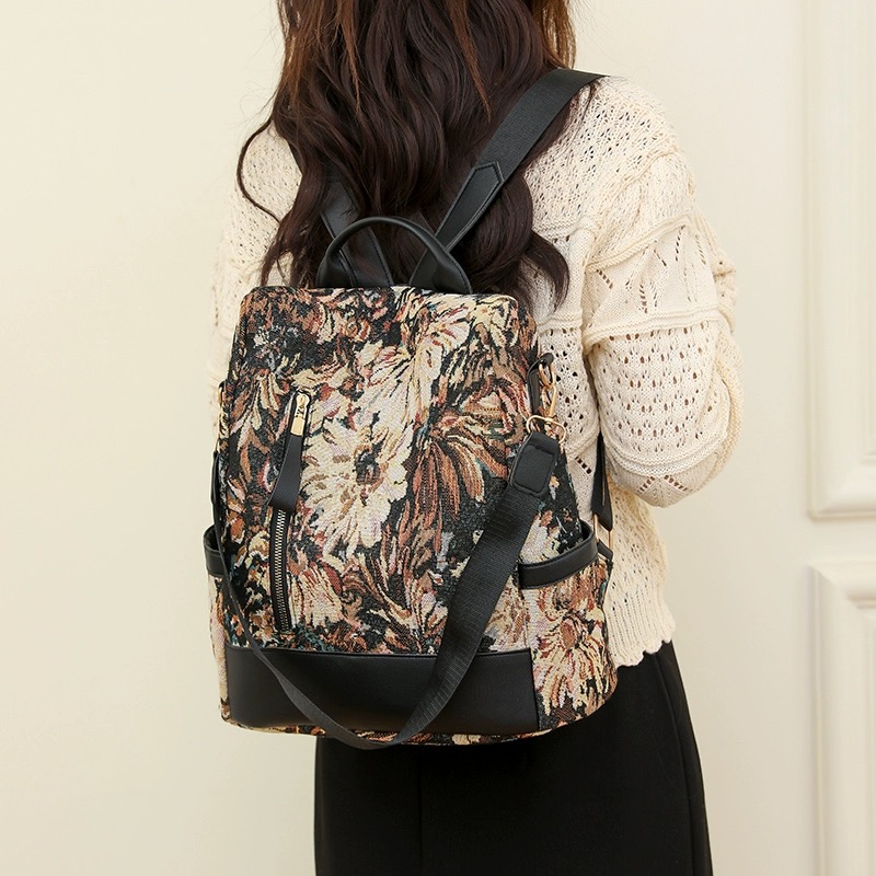 Cherry blossom oil painting Backpack - Image 2