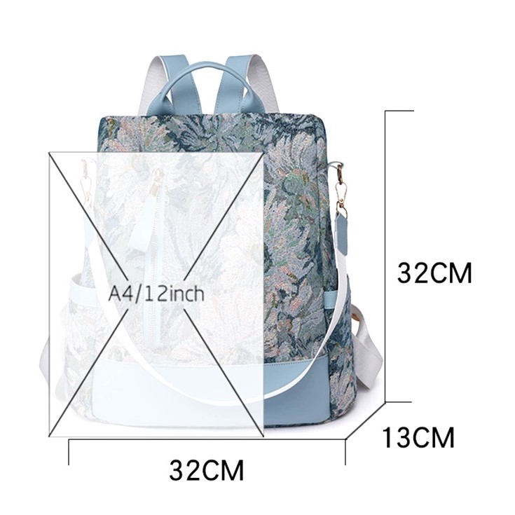 Cherry blossom oil painting Backpack - Image 3
