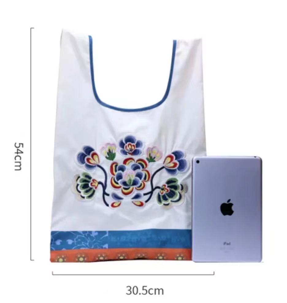 Dunhuang Baiana Embroidered Floral Handbag - Image 3