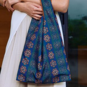 Dunhuang color strips Handbag
