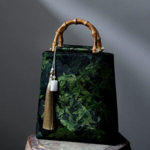 Bamboo knot handbag with Gambiered Guangdong gauze