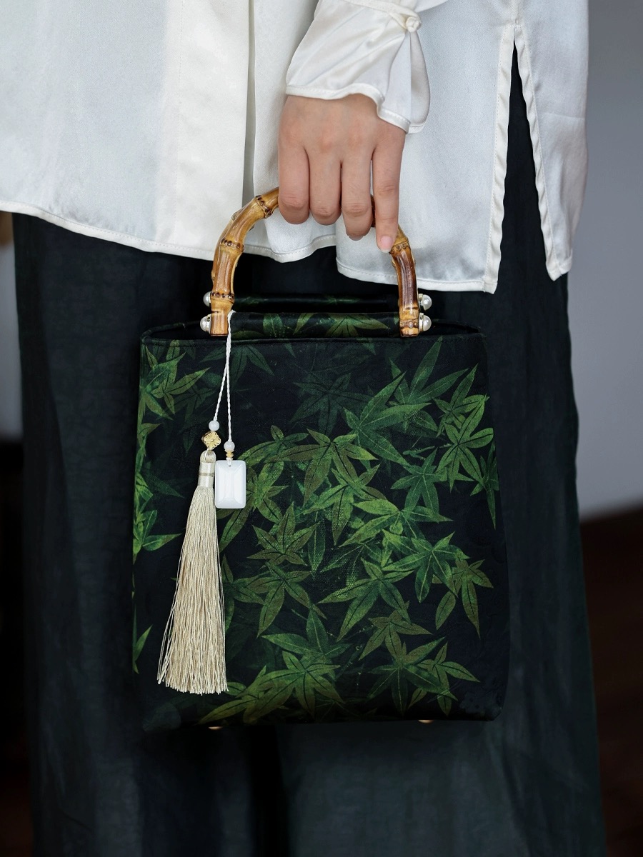 Bamboo knot handbag with Gambiered Guangdong gauze - Image 2