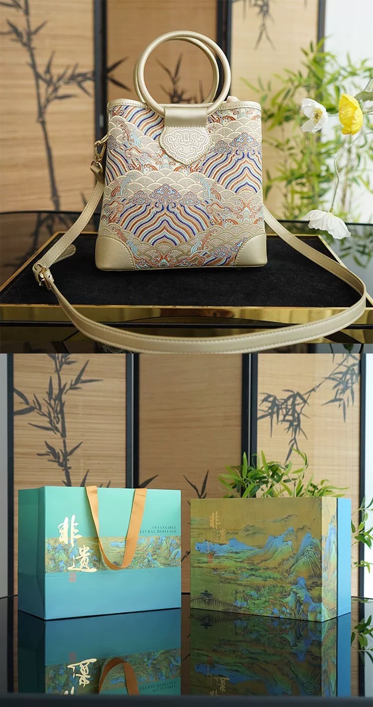 Intangible Cultural Heritage Yunjin Brocade Handbag 1# - Image 2