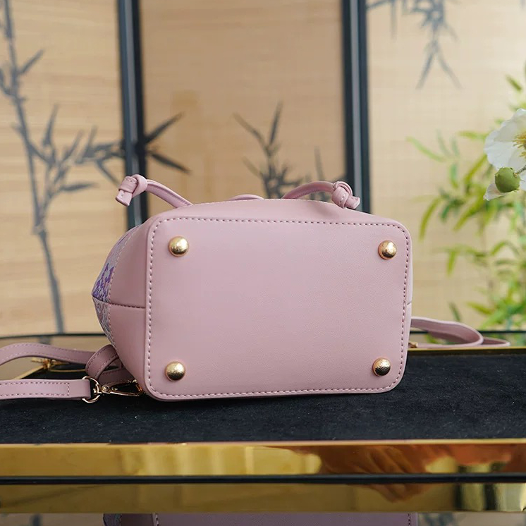 Song Brocade New Chinese Backpack (Pink) - Image 5