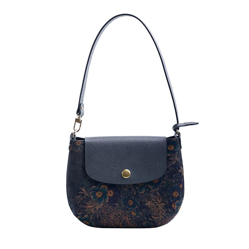 Gambiered Guangdong Gauze Cowhide Leather Handbag 2# - Image 6