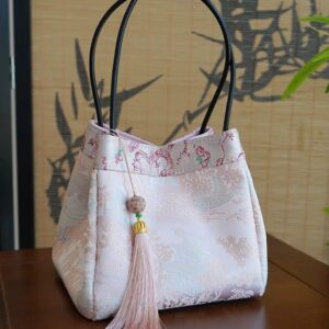 Song Brocade Lacquer Pearl Mini Square Bag