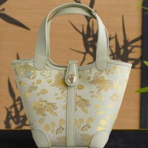 Song Brocade Handbag – Fish Leaping into Golden Pond Pattern