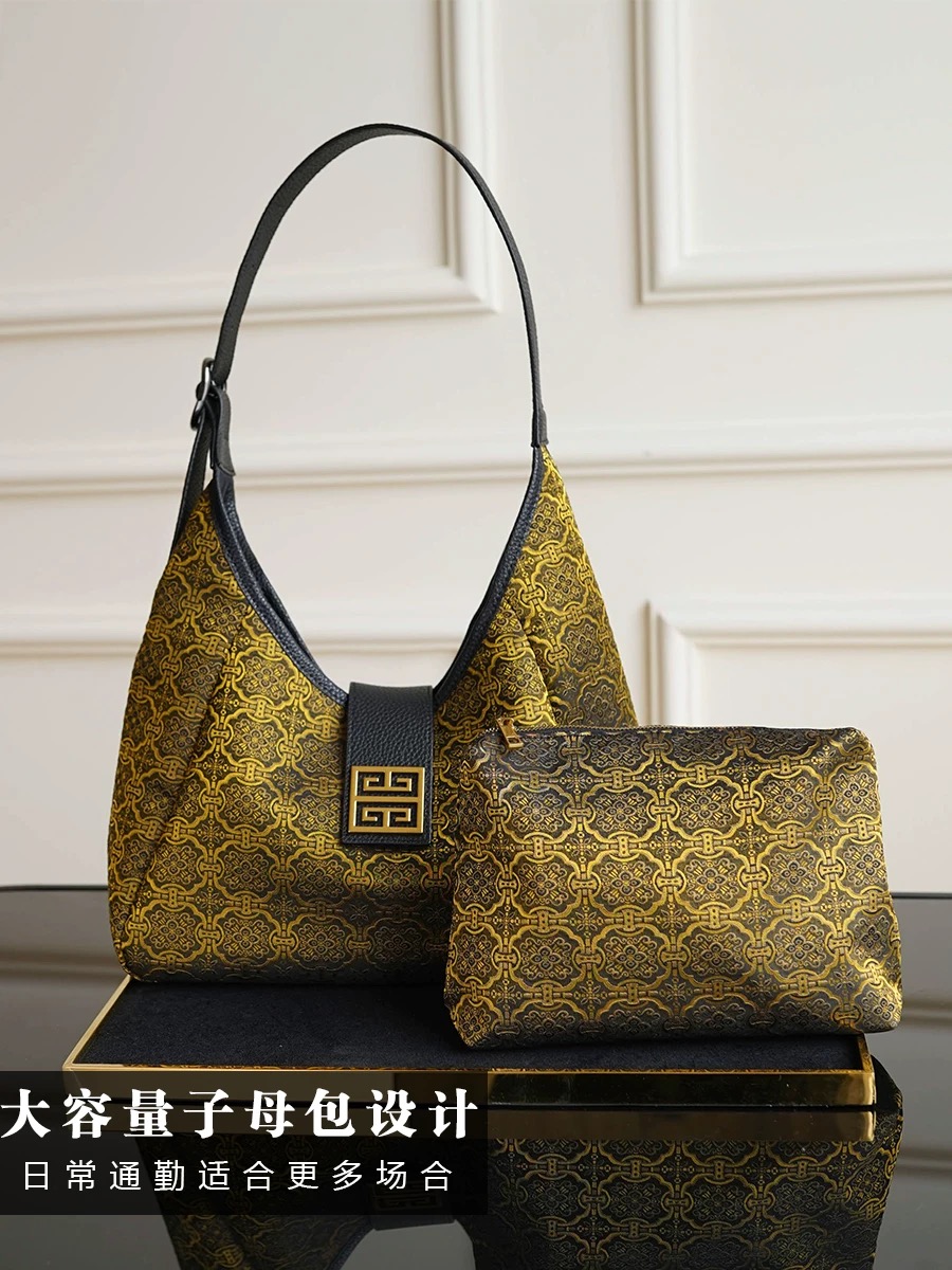 Song Brocade Shoulder Bag with Ding Sheng Pattern - Image 3