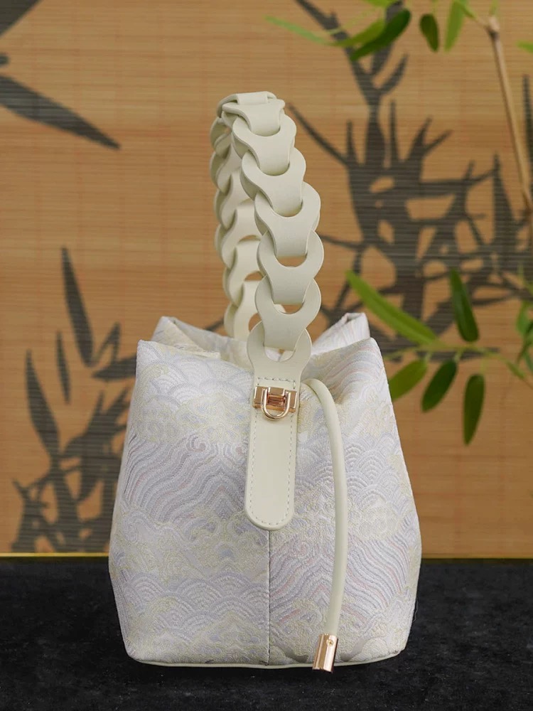 Yun Brocade Drawstring Handbag - Image 2